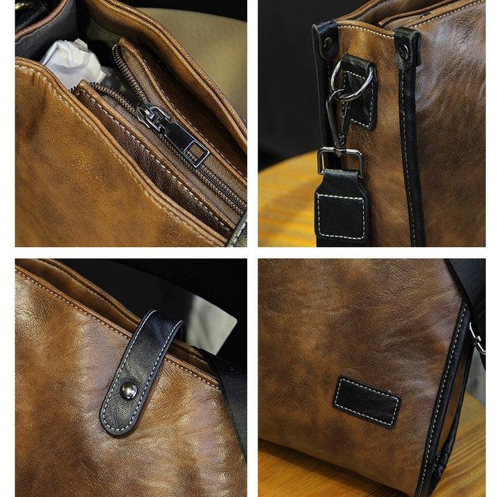 Stylish shoulder bag with textured leather Stornfield