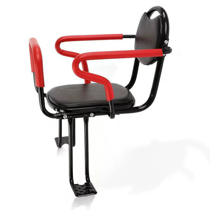 padded motorcycle passenger seat with backrest, armrests and foldable footpegs Stornfield