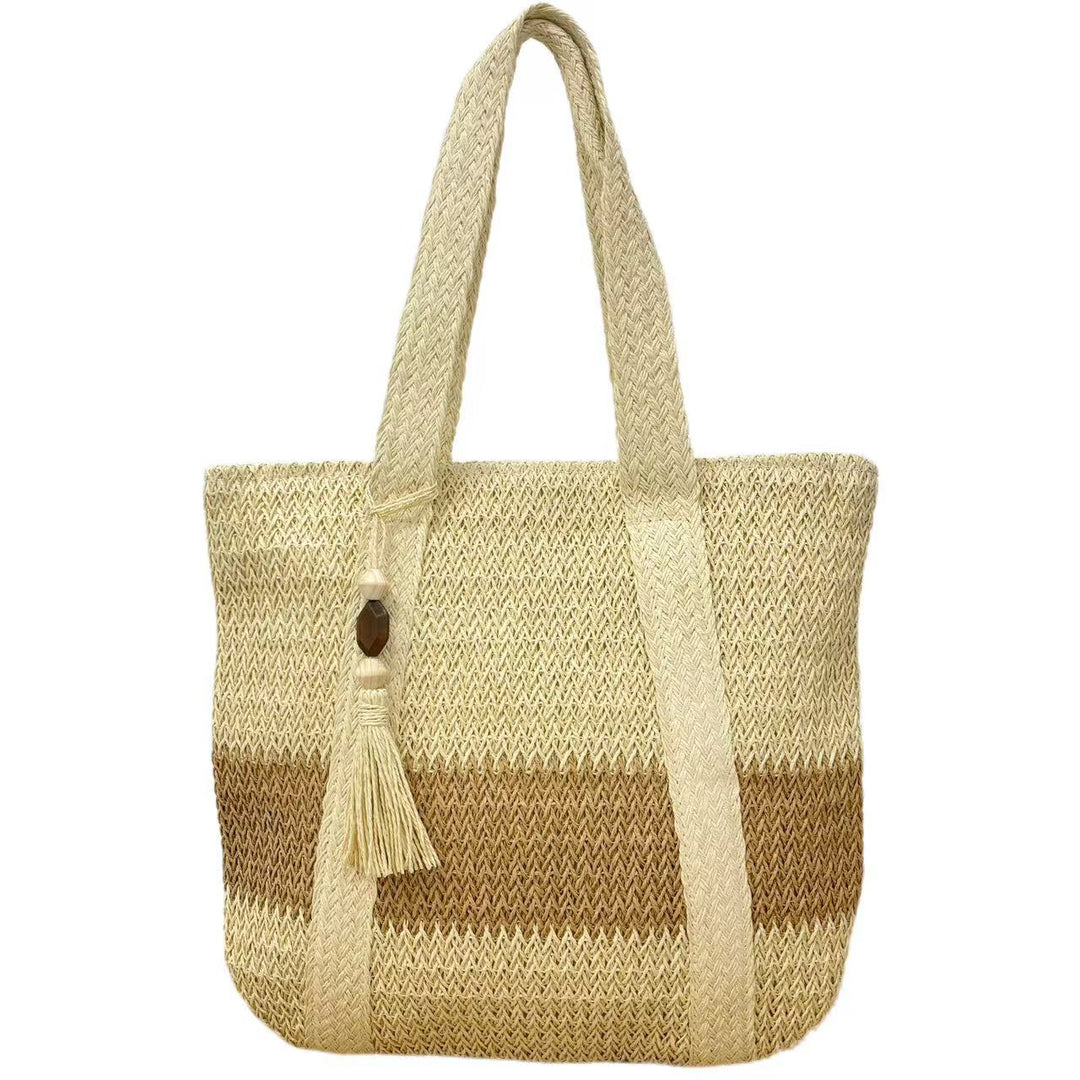 Generous shoulder bag made of natural material Stornfield