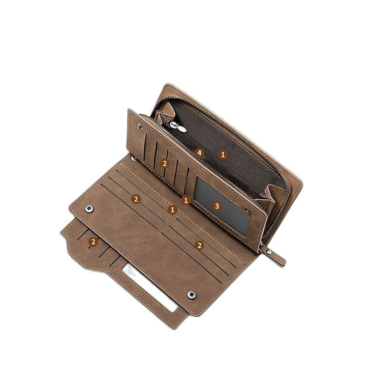 Elegant Leather Wallet with Wrist Strap Stornfield