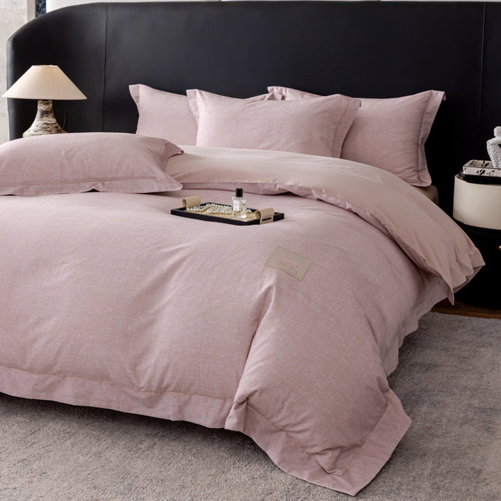 Washed Linen-Blend Duvet Cover Set with Envelope Pillow Shams