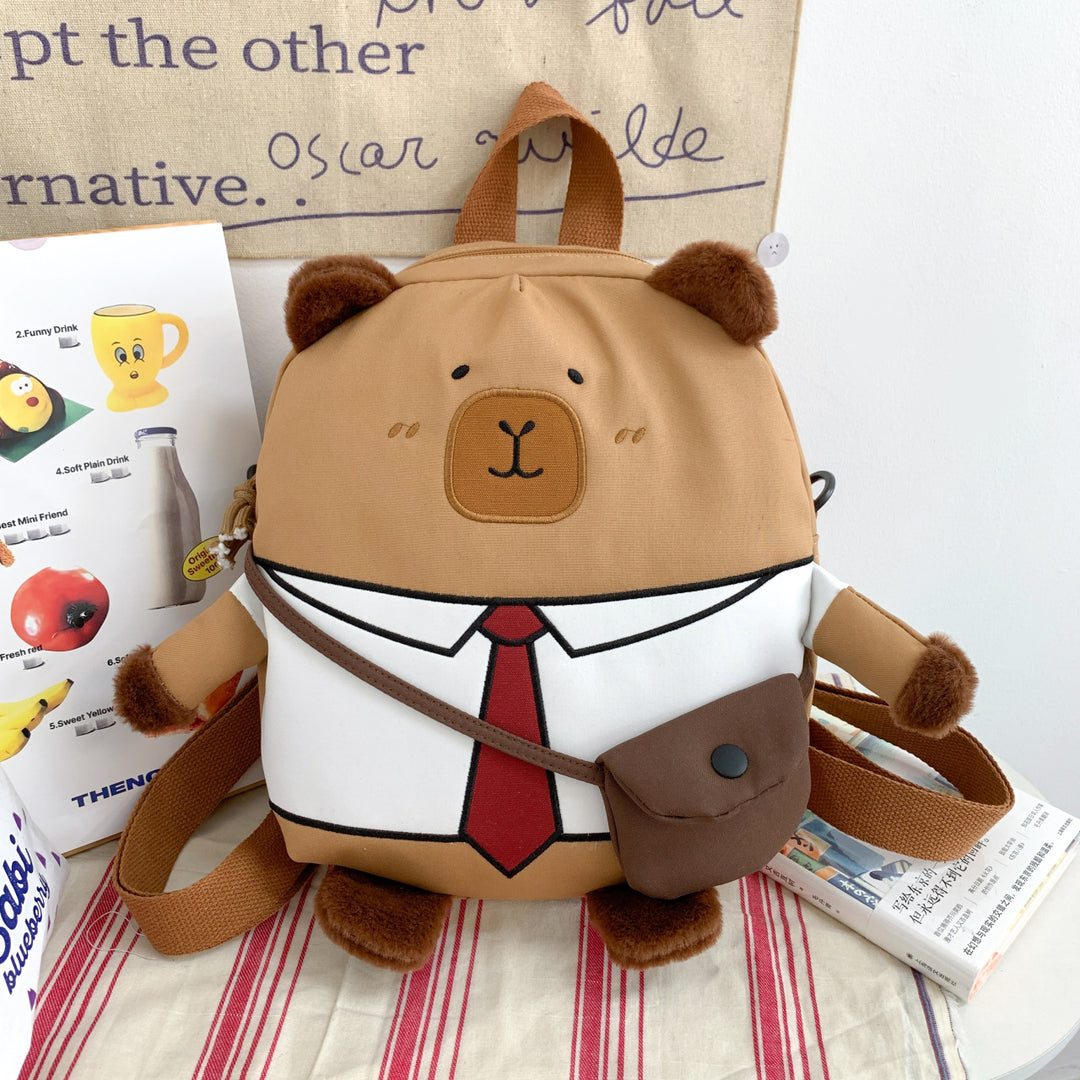 Plush backpack with funny bear design Stornfield