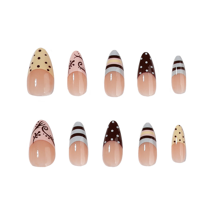 Artistic acrylic nails with enchanting dessert design Stornfield