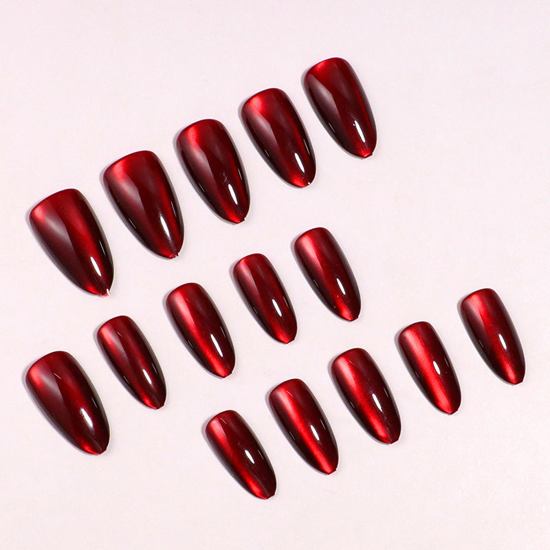 Glossy Almond-Shaped Press-On Nail Set Stornfield