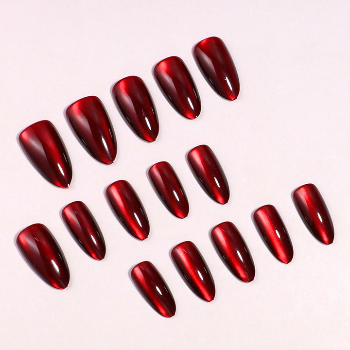 Glossy Almond-Shaped Press-On Nail Set Stornfield