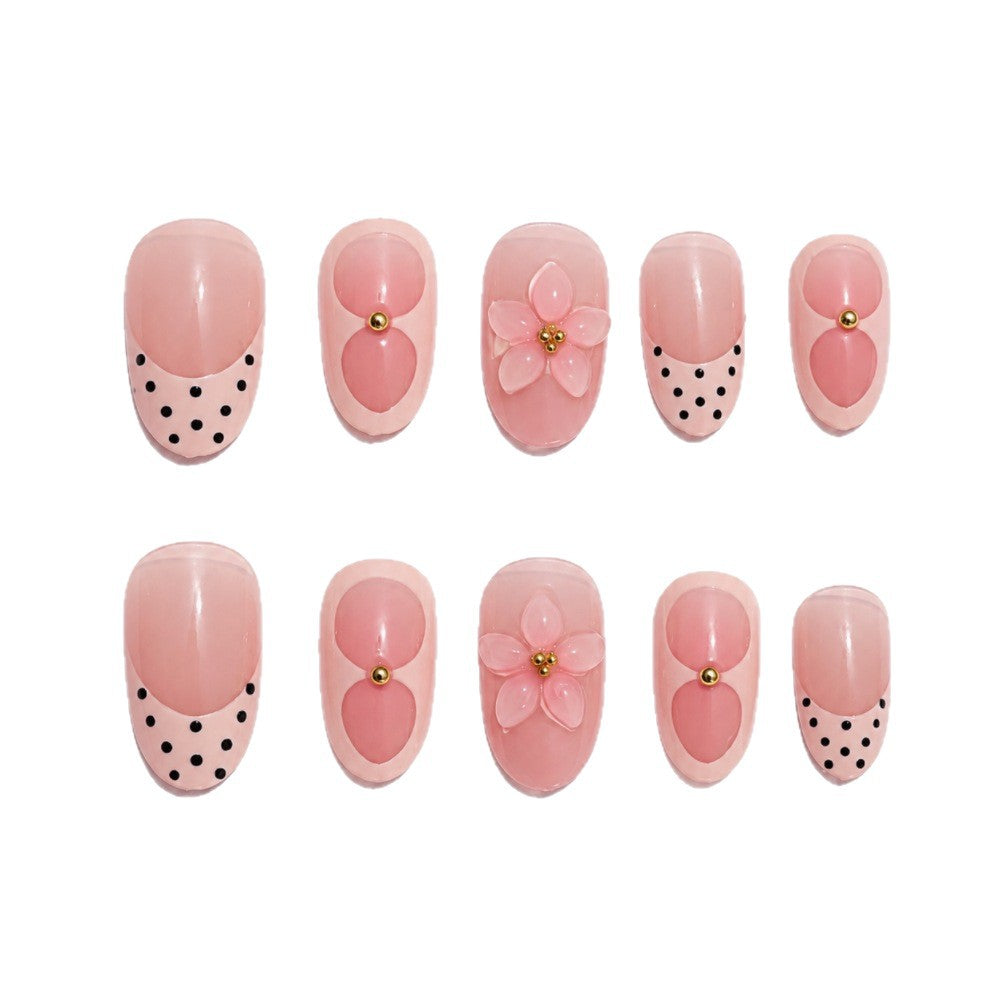 Decorative Floral Gel Nail Tips