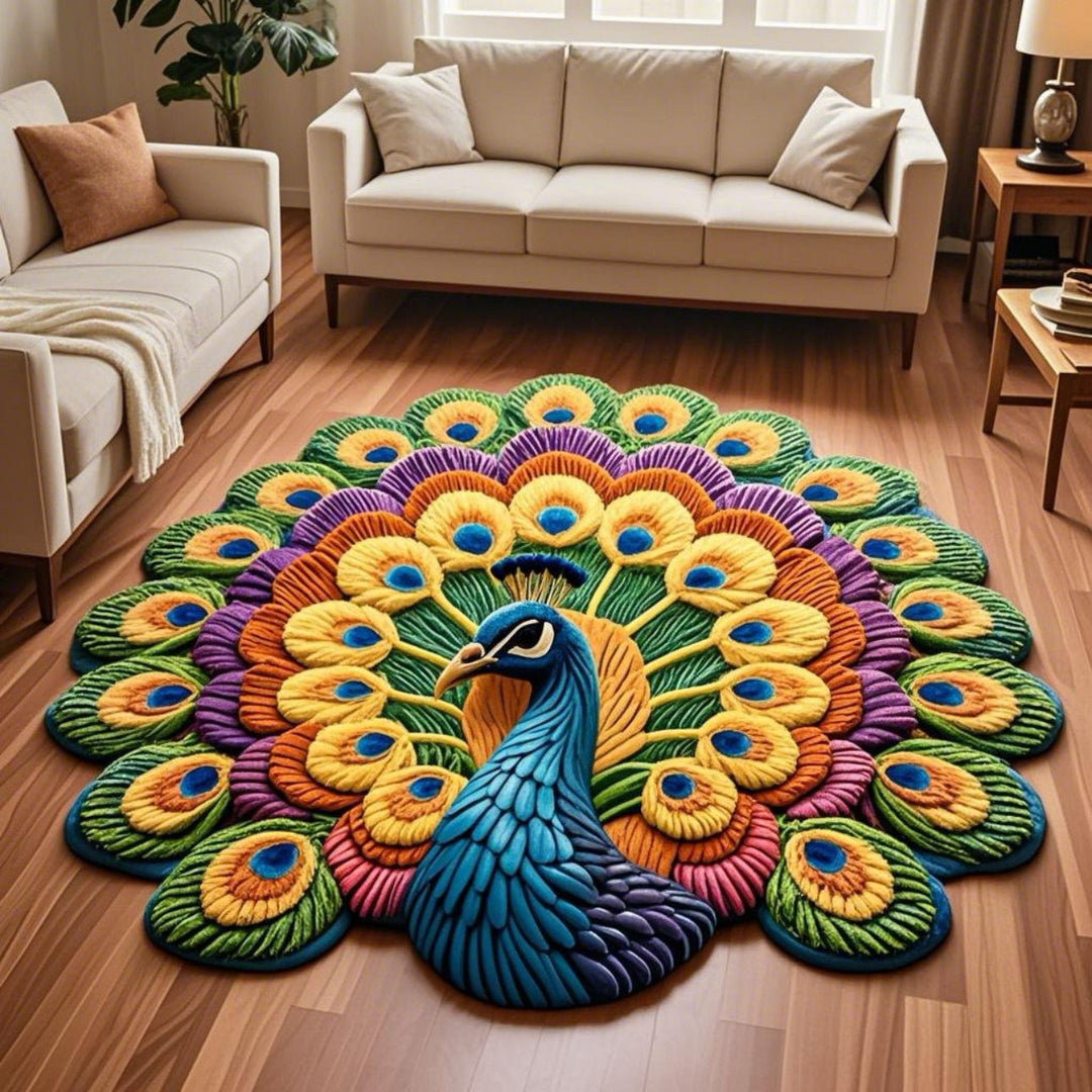 Floral Pattern Plush Area Rug