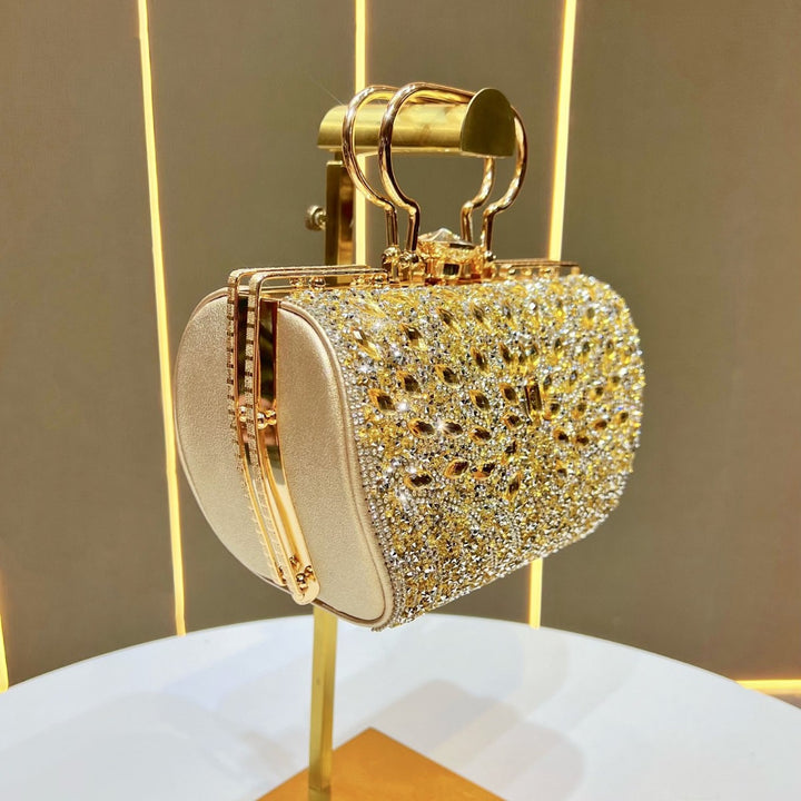 Floral-Inspired Crystal Evening Handbag