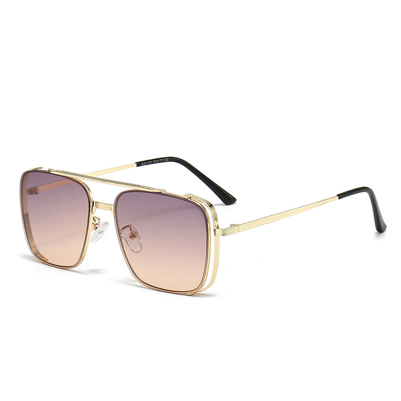 Women's fashionable square sunglasses with elegant metal frame Stornfield