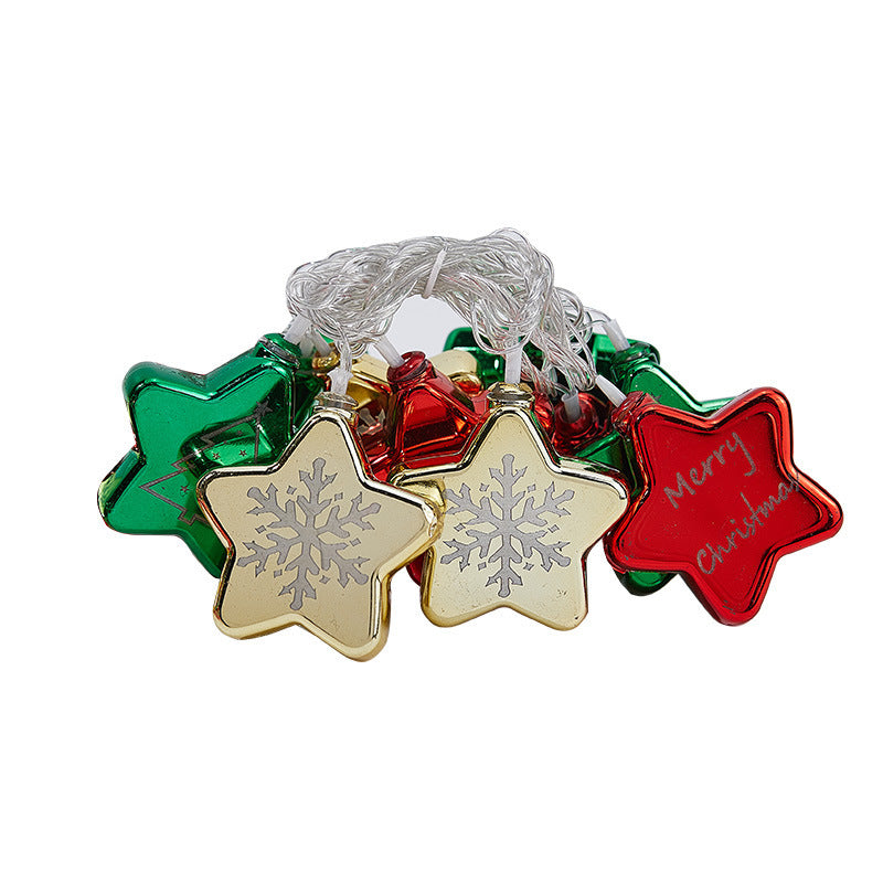 Festive string lights with Christmas ornaments Stornfield