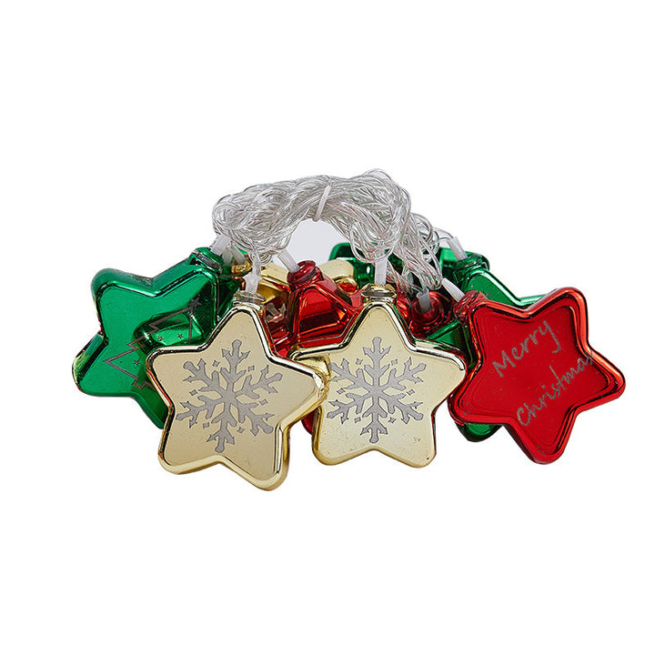 Festive string lights with Christmas ornaments Stornfield