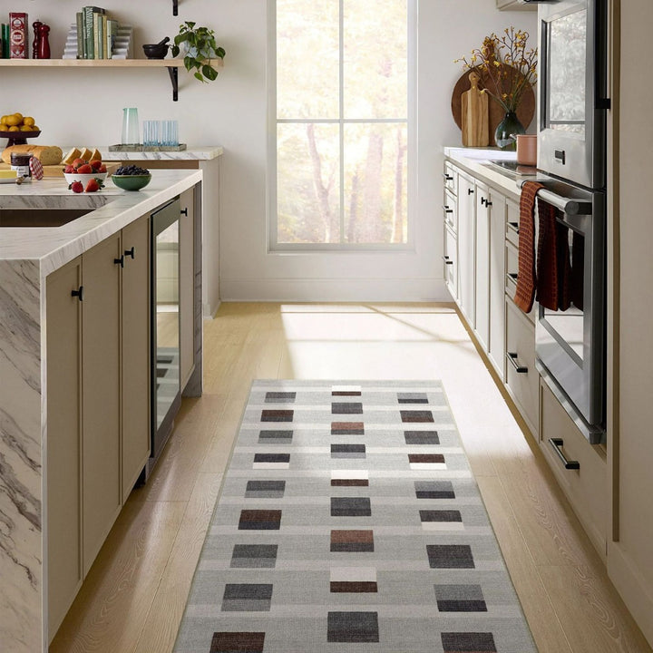 Contemporary Geometric Kitchen Runner