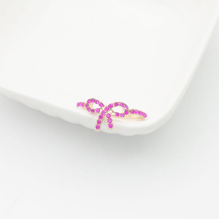 Bow-Designed Stone-Embellished Ring Stornfield