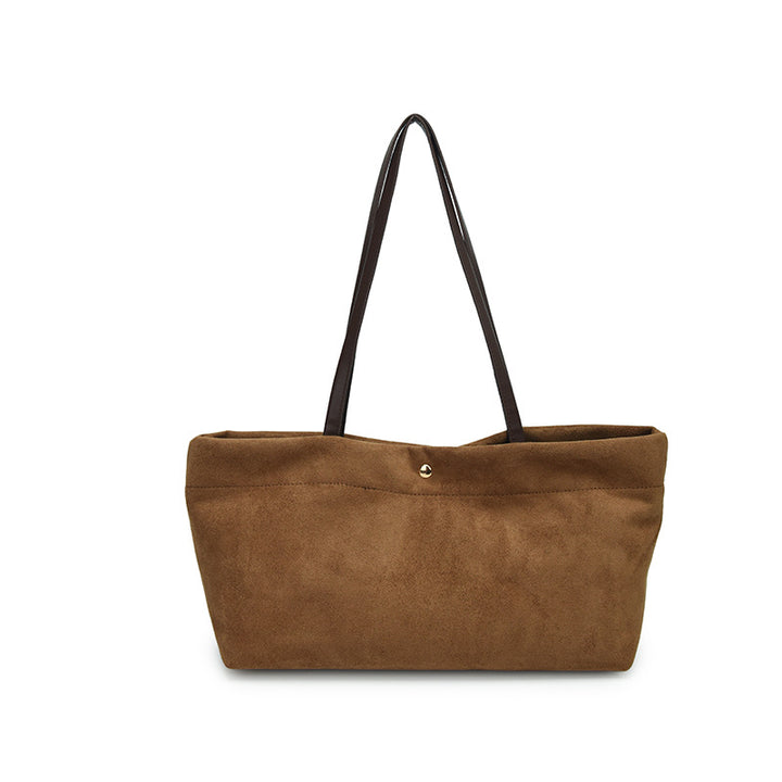 Suede Structured Tote Bag