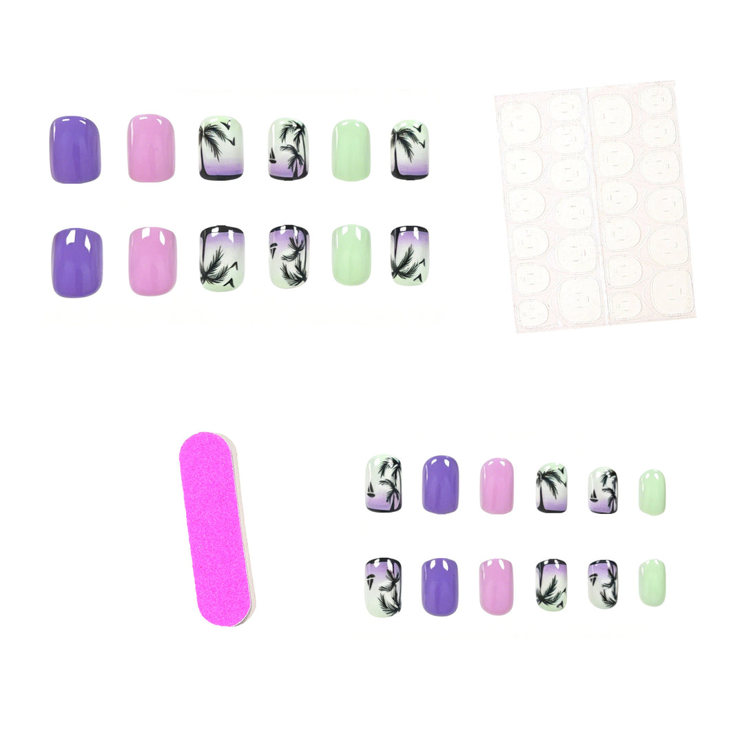 Summer-Themed Acrylic Nail Art Enhancements Stornfield