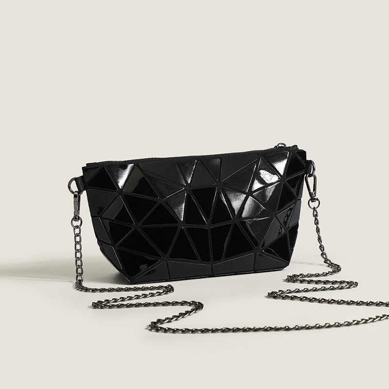 Geometric Patterned Crossbody Clutch Bag