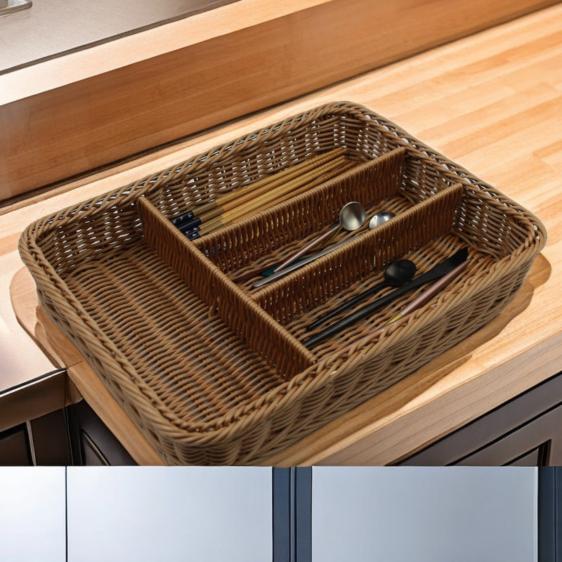 Multi-Sectional Woven Storage Basket Stornfield