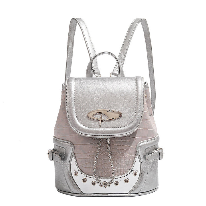 Fashionable Crocodile-Embossed Mini Backpack Stornfield