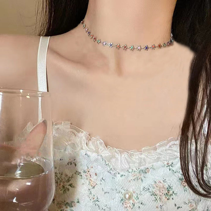 Floral Charm Choker Necklace Stornfield
