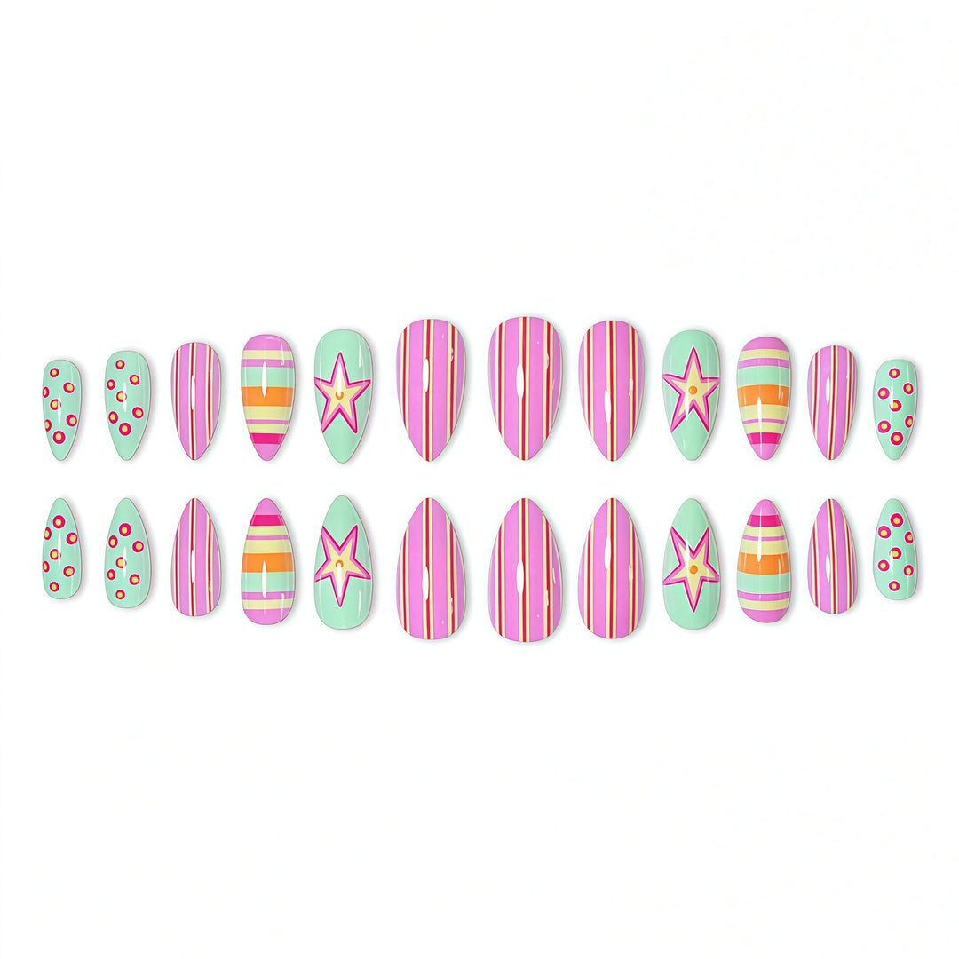 Thematic Artistic Press-On Nail Enhancements Stornfield