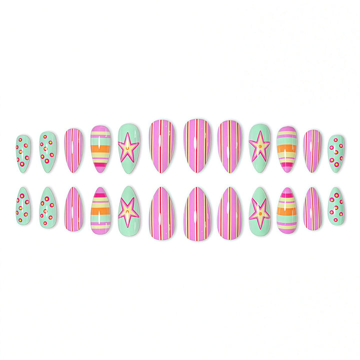 Thematic Artistic Press-On Nail Enhancements Stornfield