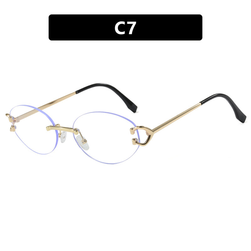 Women's elegant oval-shaped sunglasses with fashionable metal frame Stornfield