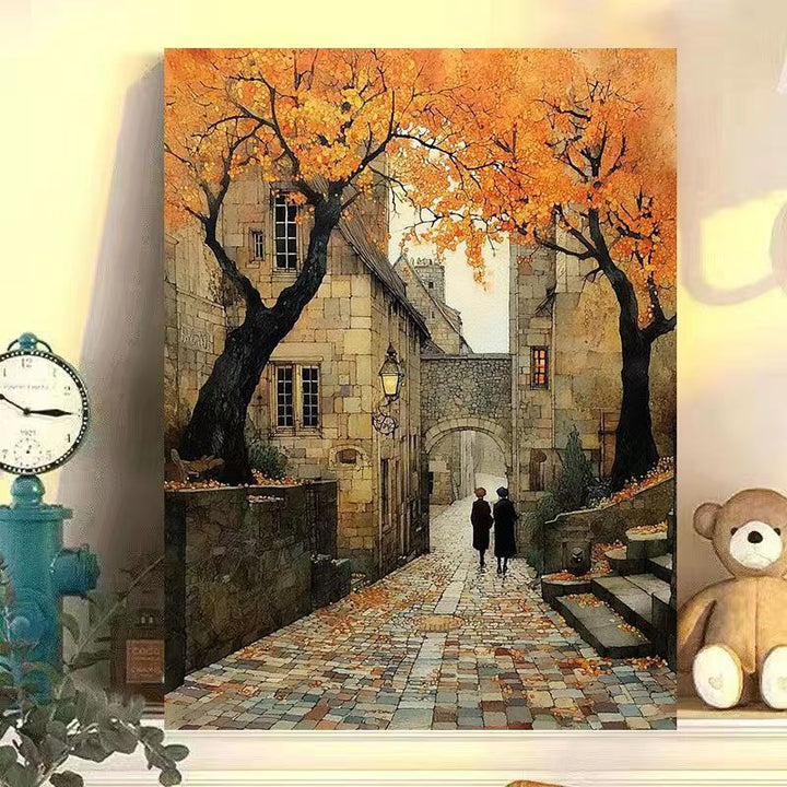 Vintage European Landscape Canvas Art Print Stornfield