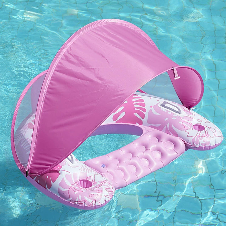 Women's Inflatable Comfort Pool Lounger with View Window Stornfield