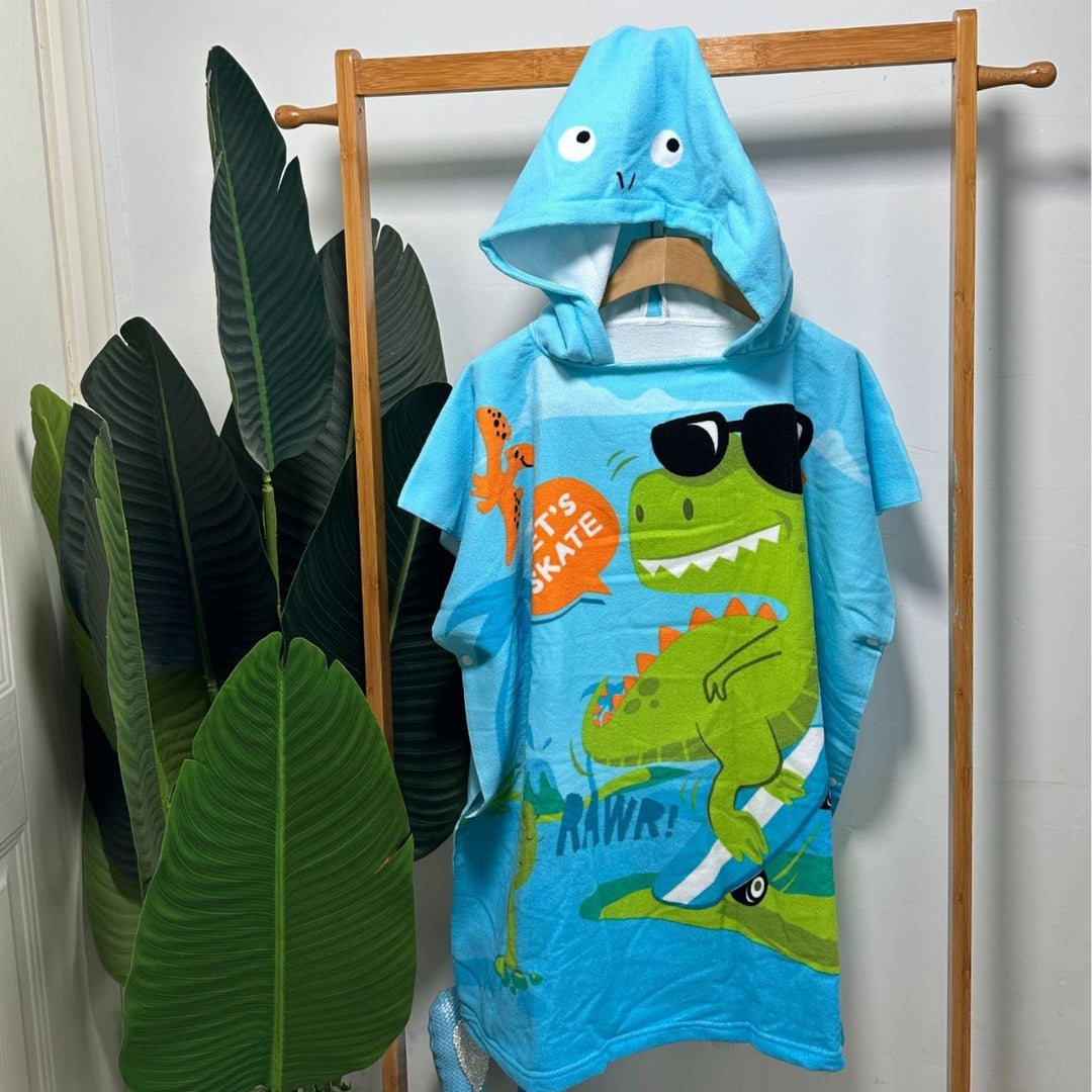 Kids' Shark-Themed Hooded Towel Poncho Stornfield
