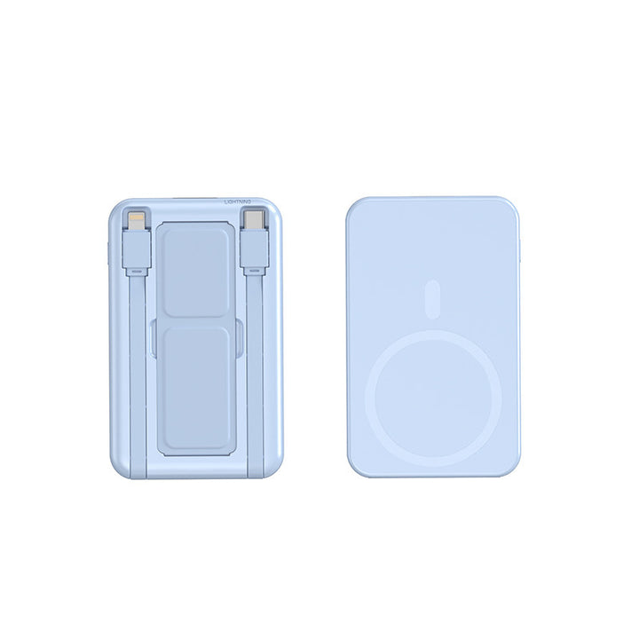 Portable power bank with integrated Qi charging function and digital capacity display Stornfield