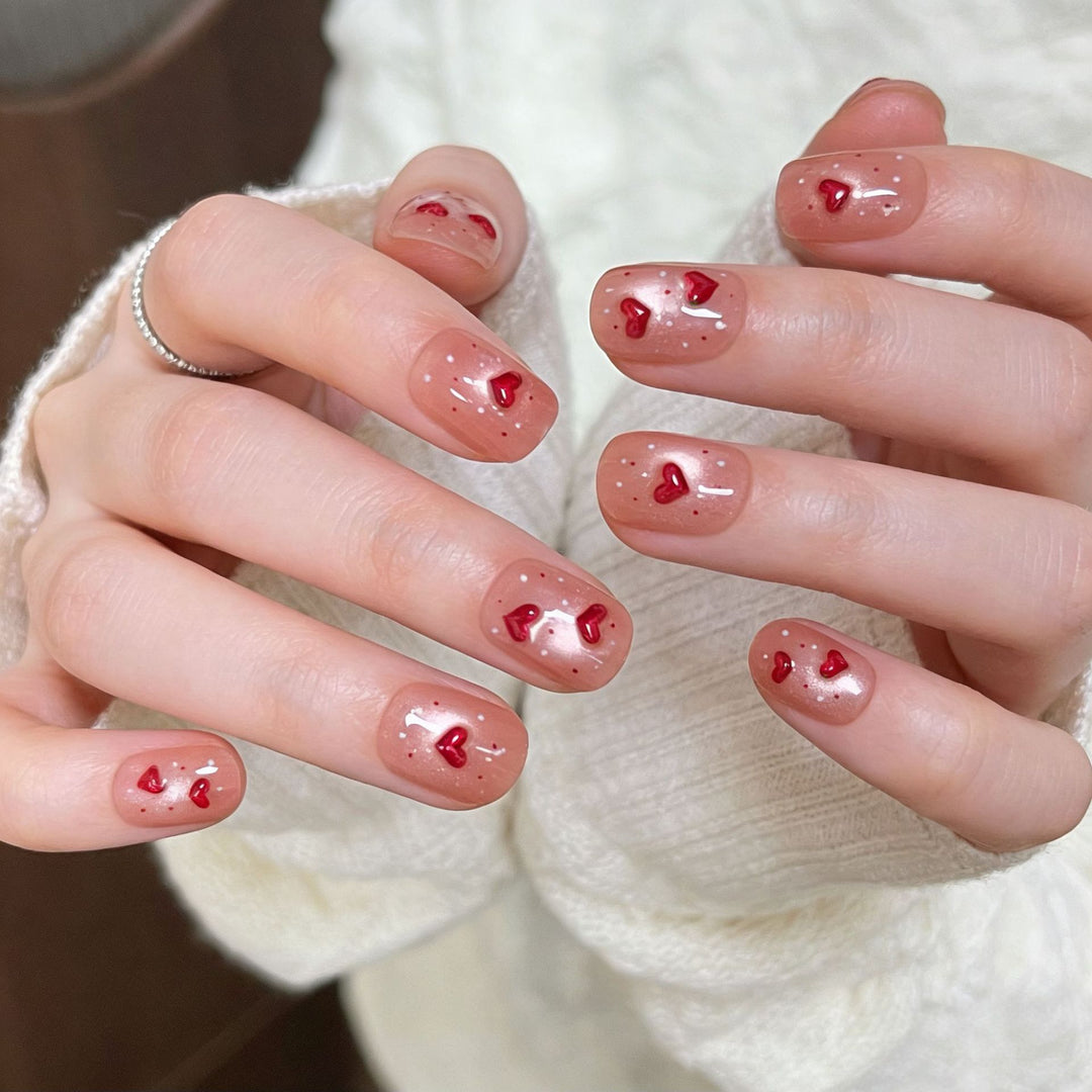 Innovative Heart-Themed Adhesive Nail Art Stornfield