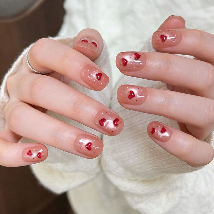 Innovative Heart-Themed Adhesive Nail Art Stornfield