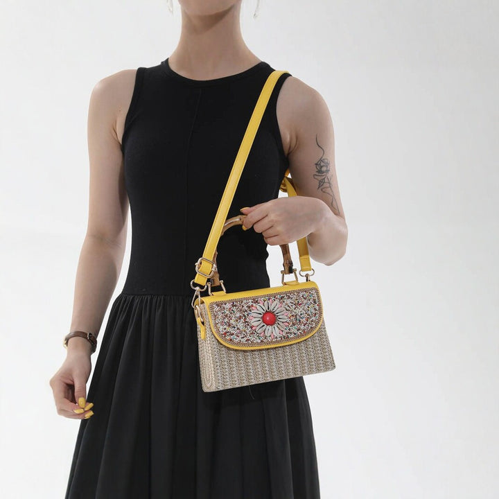 Embroidered Mini Handbag