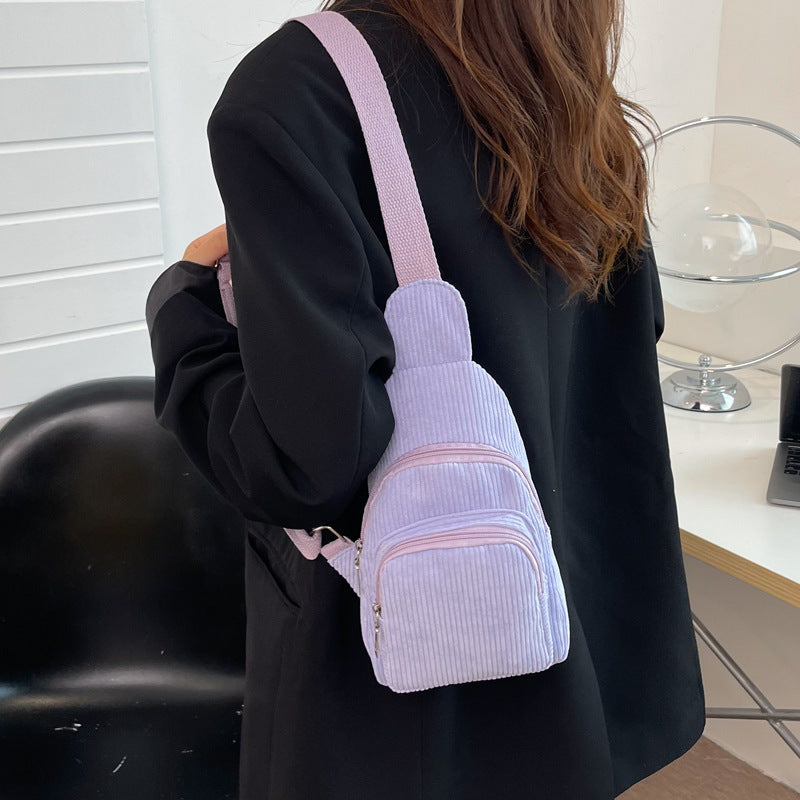 WoMulti-Compartment Corduroy Sling Bag Stornfield