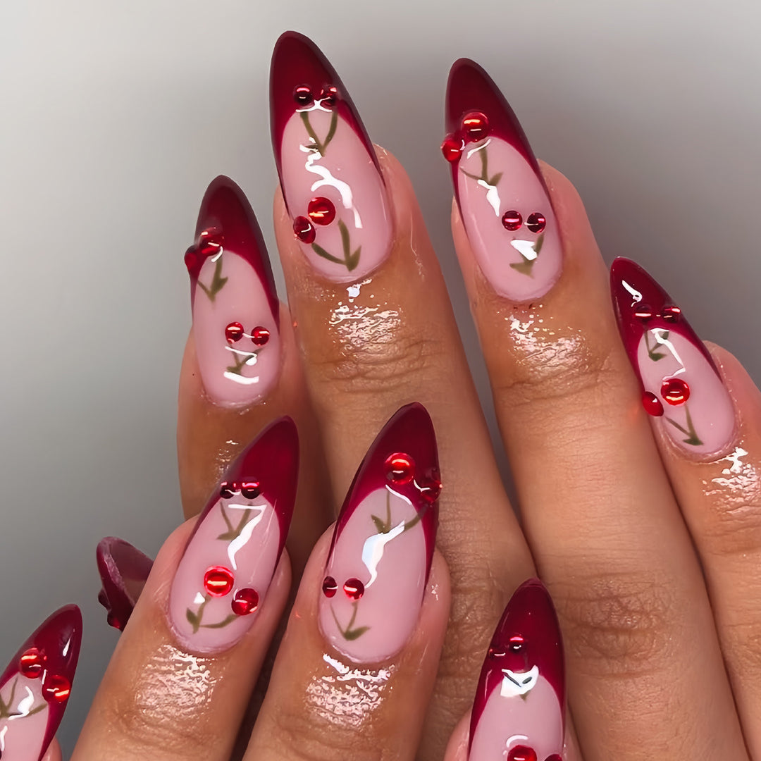 Artistic Cherry Blossom Press-On Nail Set Stornfield