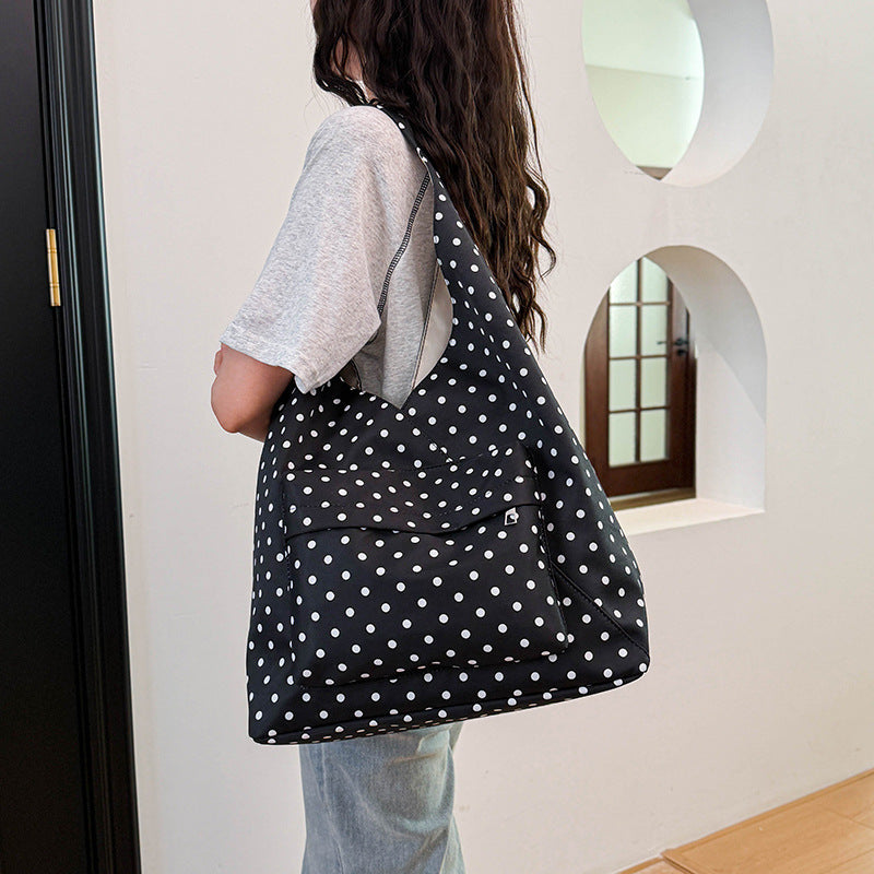 Polka Dot Hobo Tote Bag