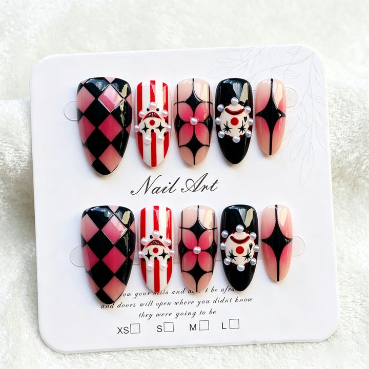 Whimsical Artistic Press-On Nail Set Stornfield
