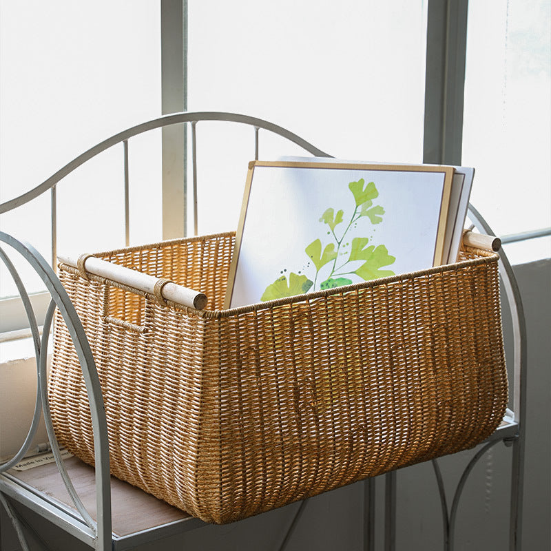 Large Handwoven Storage Basket with Ergonomic Handles Stornfield