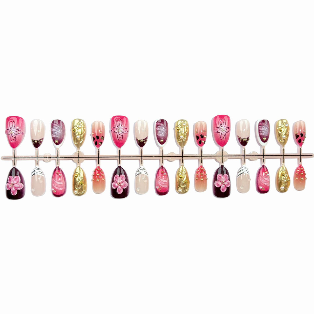 Creative Decorative Press-On Nail Art Set