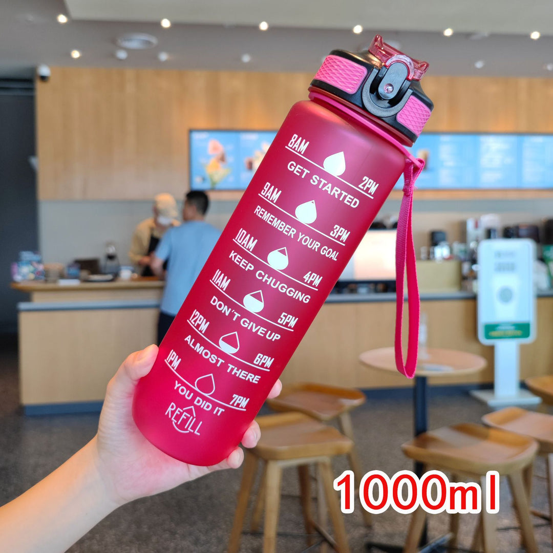 Ladies motivating water bottle with time markings Stornfield