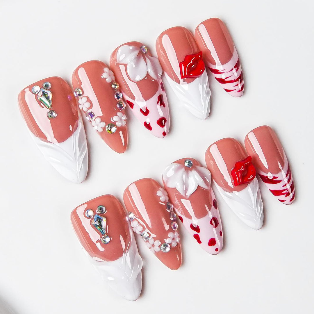 Artistic 3D Decorative Press-On Nails