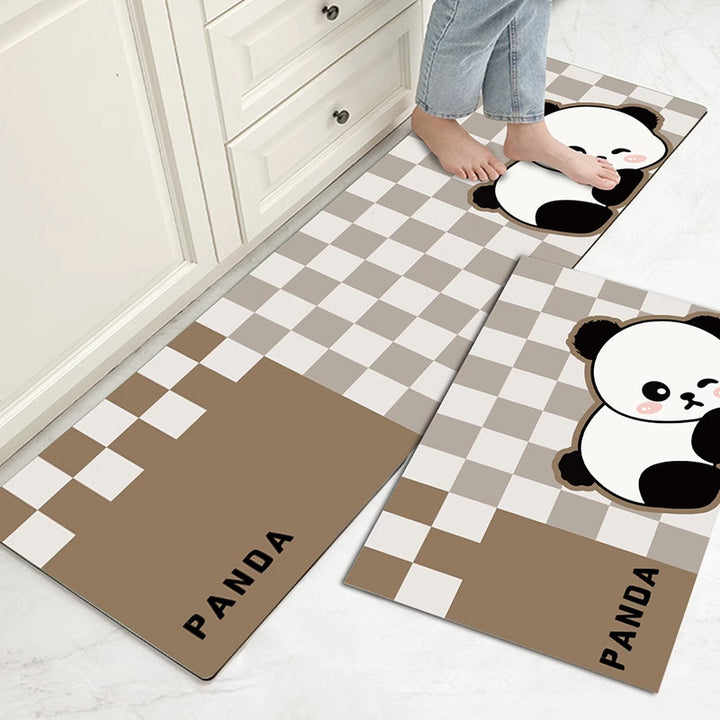 Playful Panda-Themed Kitchen Runner Mat