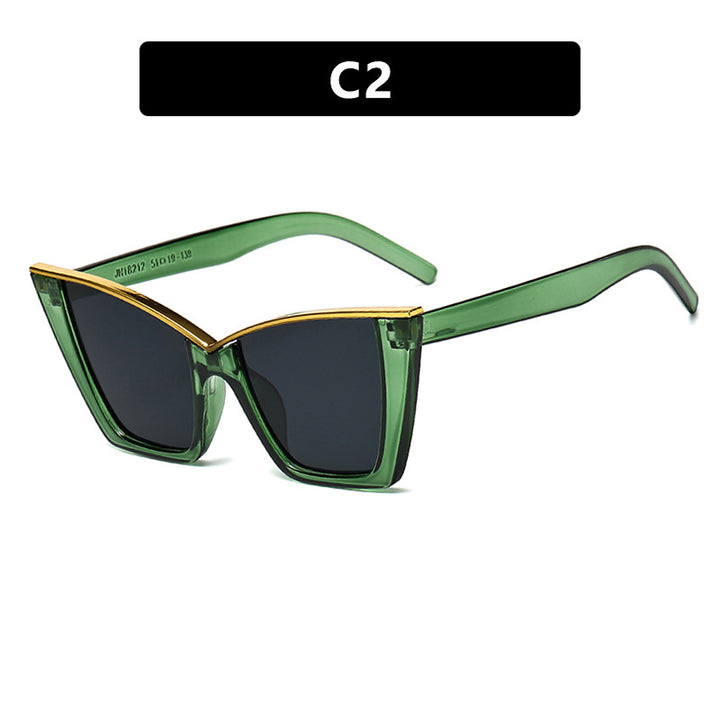 Women extravagant sunglasses with unique design and golden accents Stornfield