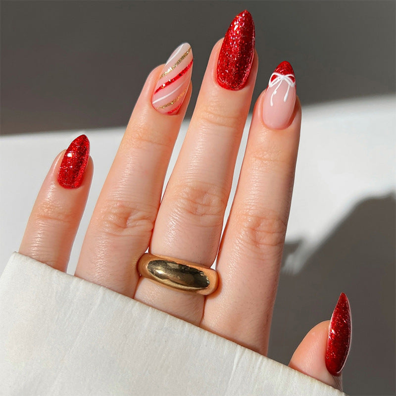 Elegant Glittering Press-On Nail Set Stornfield