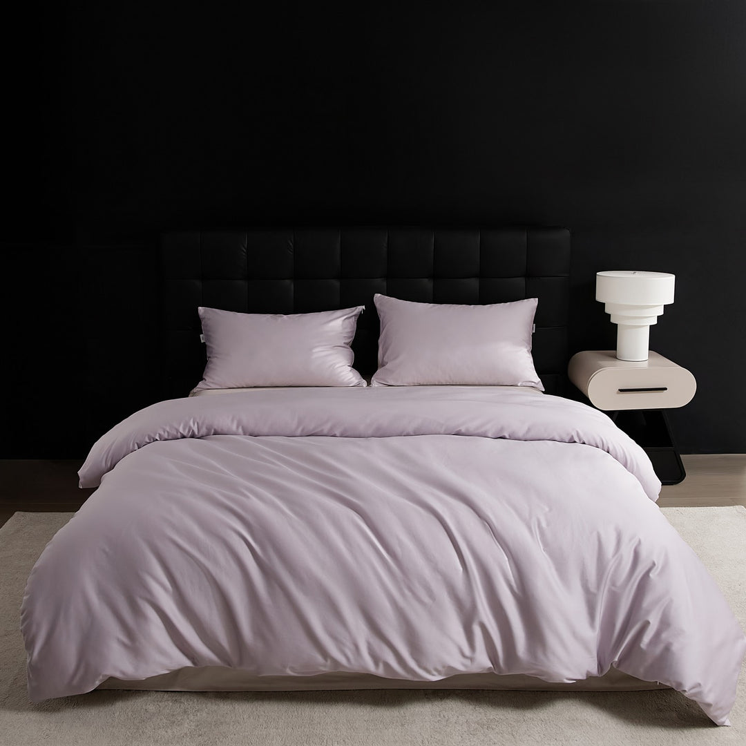 Silky Microfiber Hotel-Style Duvet Cover Set with Envelope Pillowcases and Hidden Zipper