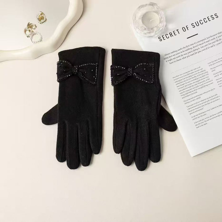 Elegant Bow Detail Touchscreen Gloves Stornfield