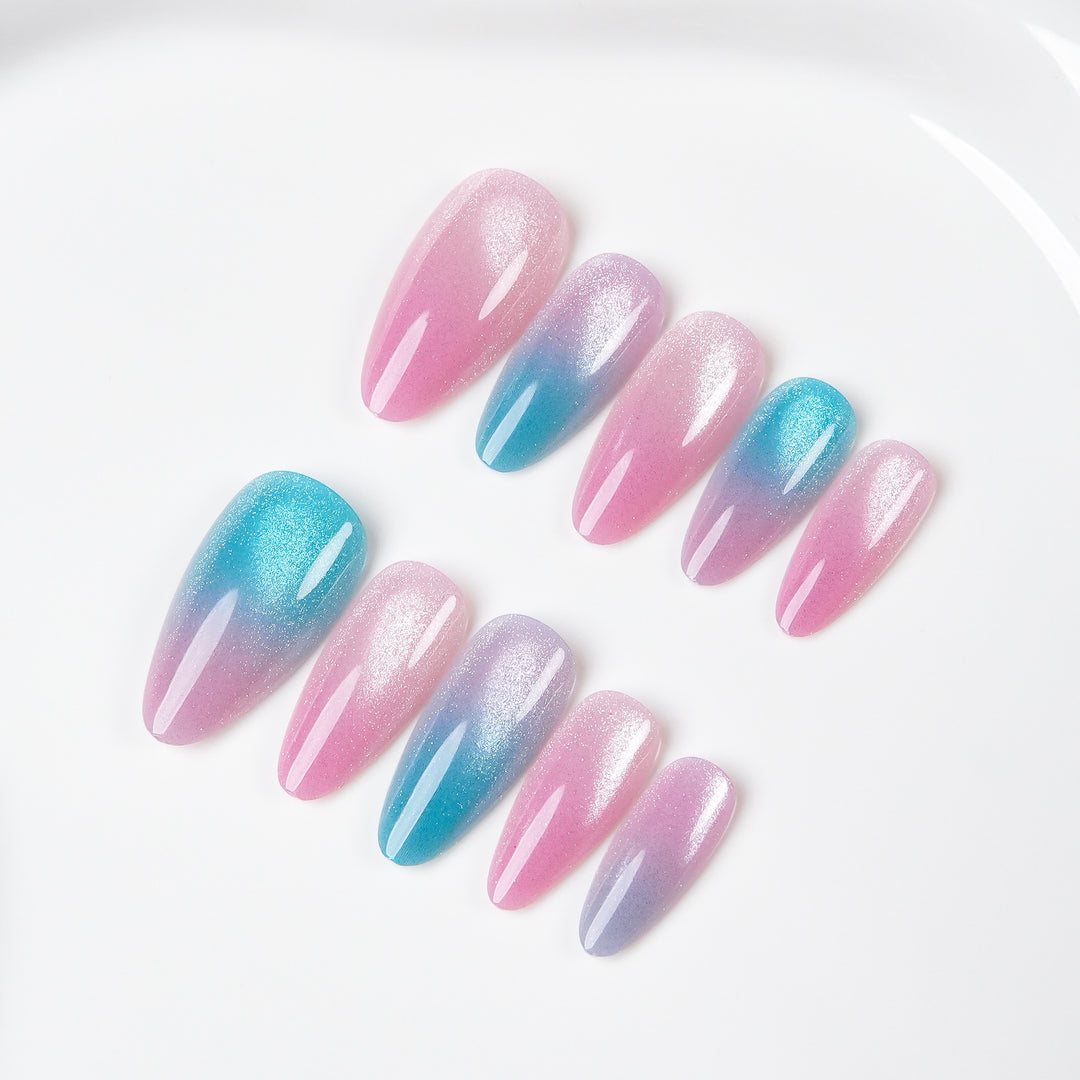 Glossy Ombre Press-On Nail Set