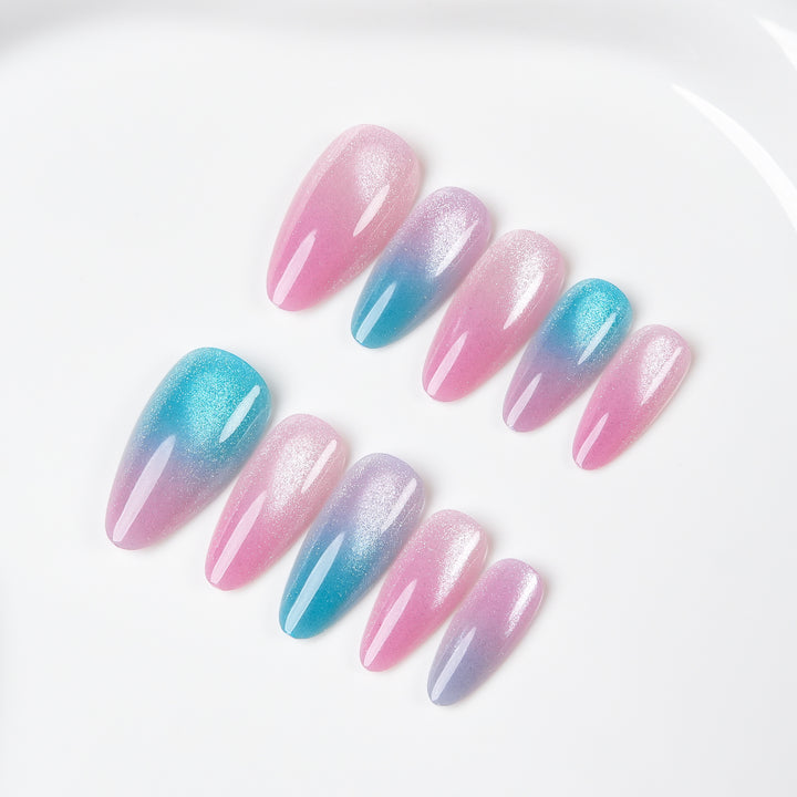 Glossy Ombre Press-On Nail Set