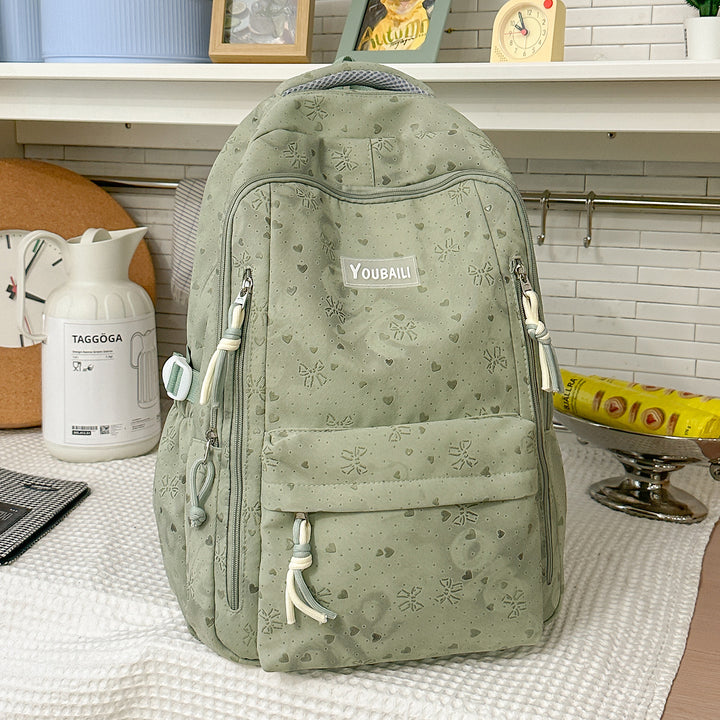 Stylish Floral-Embossed Backpack Stornfield