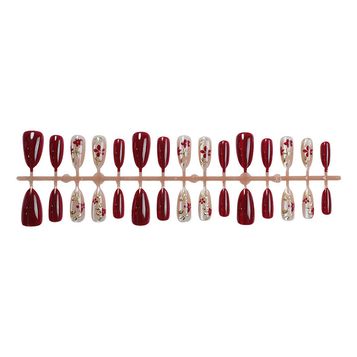 Floral-Design Press-On Nail Set